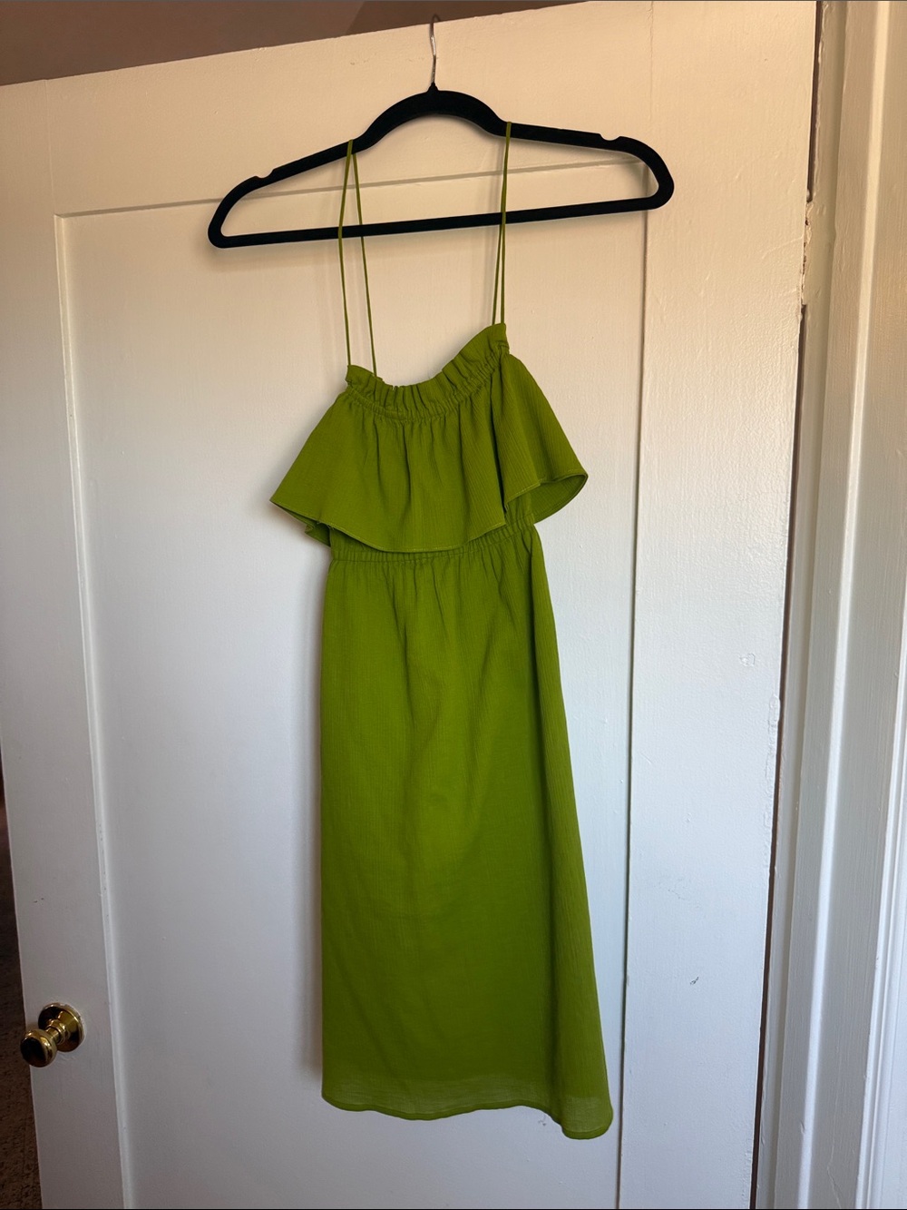 Banana Republic Green Ruffled Mini Dress